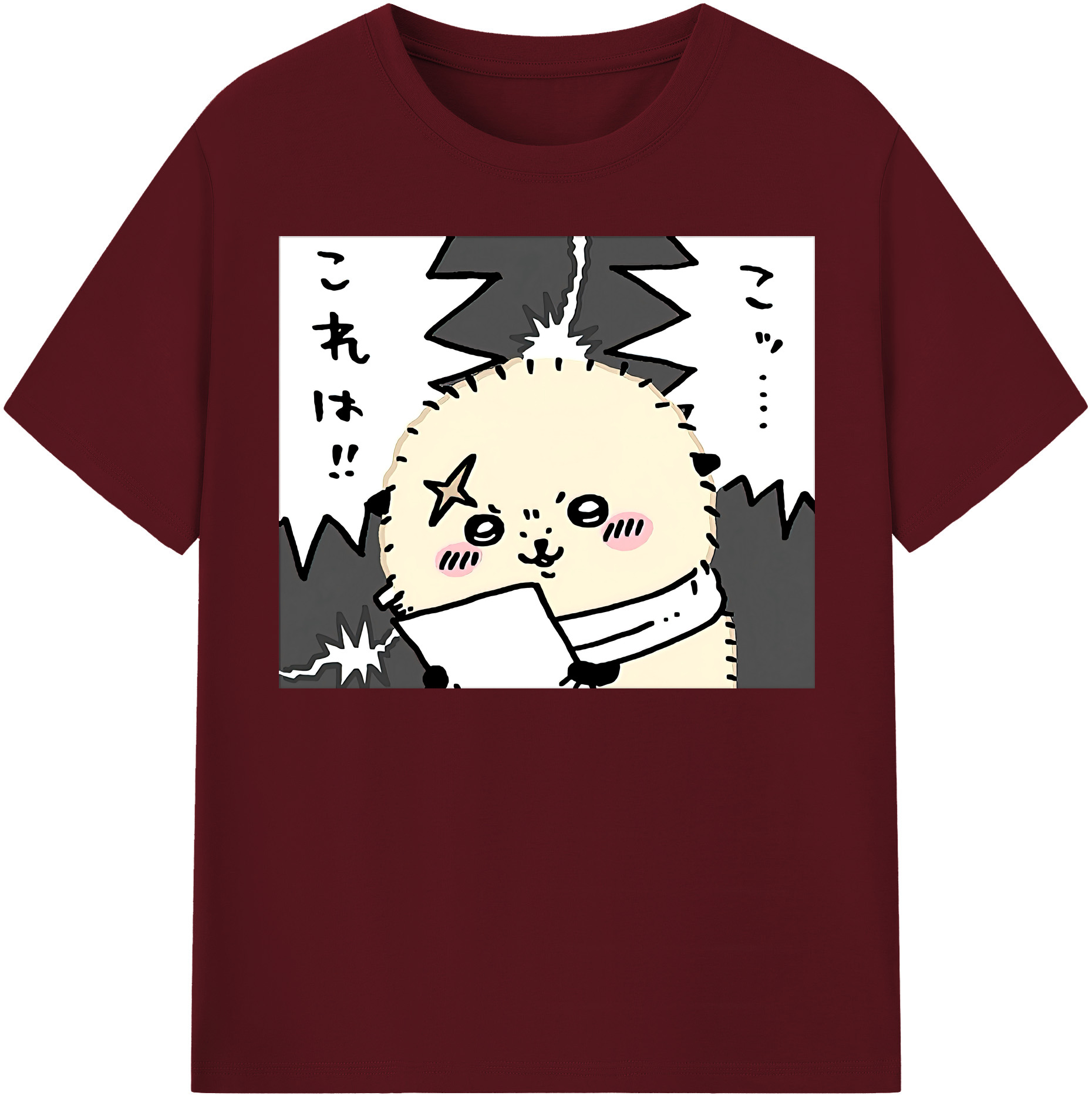（画像用） ちいかわ ラッコ Chii-kawa Sea otter 綿100％半袖Tシャツ（フロントプリント）